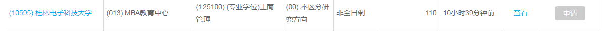 110人！桂林電子科技大學(xué)MBA接受調(diào)劑